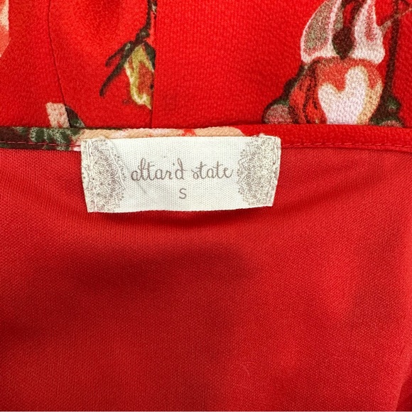 Altar’d State Red Rose Floral Dress - Picture 4 of 7